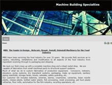 Tablet Screenshot of machinebuildingspecialties.com